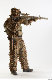 Frankie Perry in Ghillie Standing Shooting shooting standing whole body…